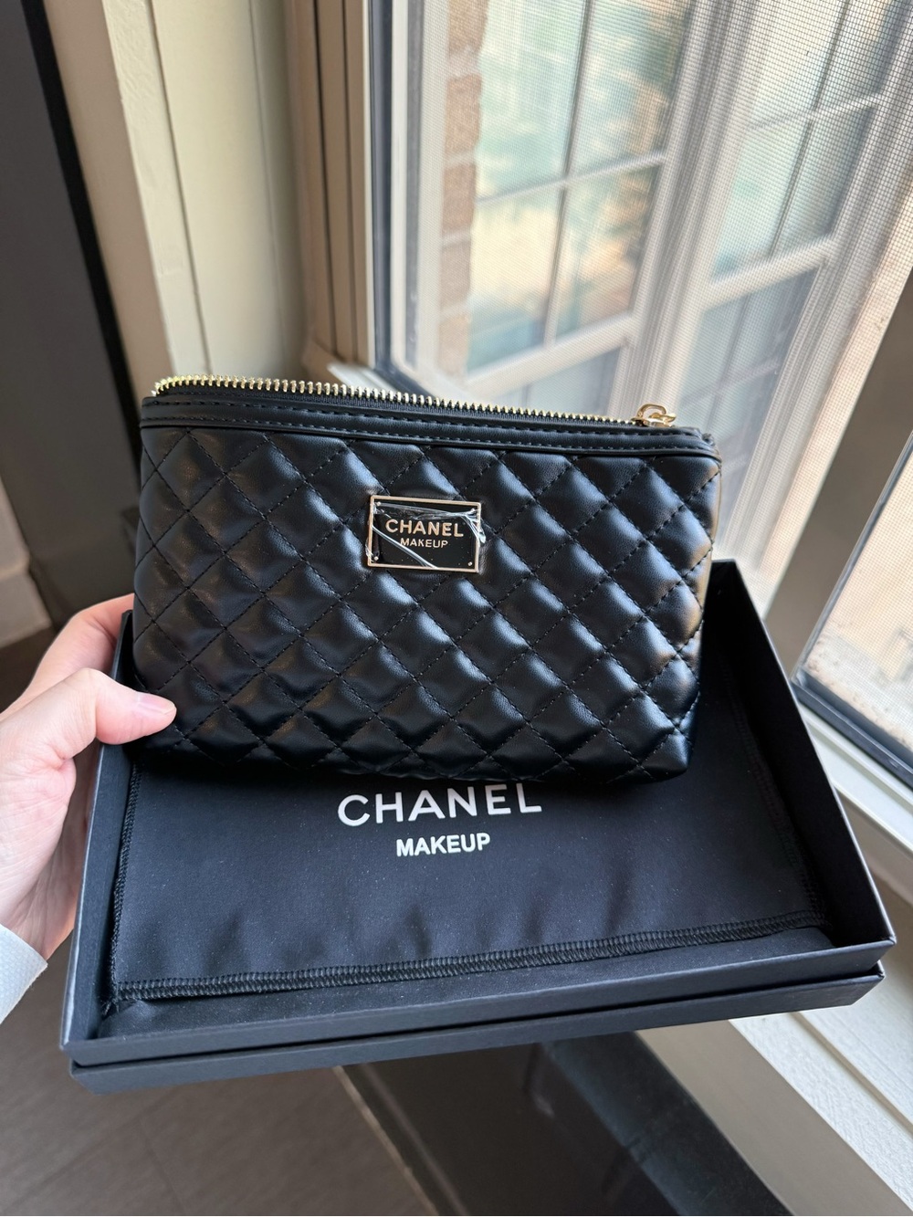 Chanel Makeup Quilted Cosmetic Pouch